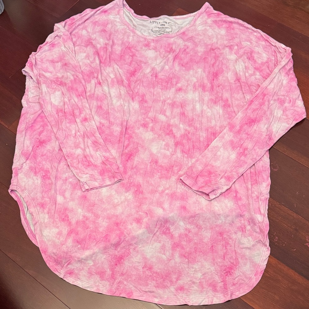Little Bum Bums Pink Tie-Dye Women's Pajama Top